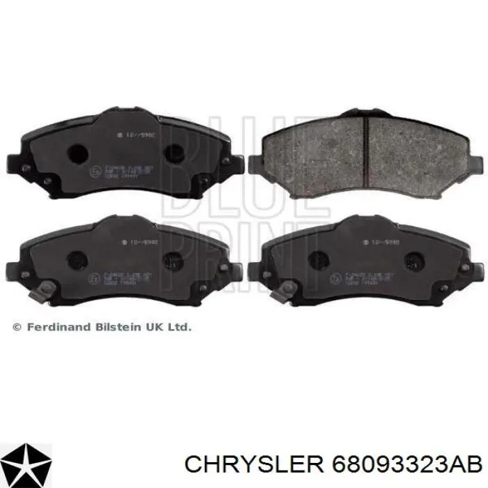 Comprar 68093323AB Chrysler Pastillas delanteras de freno