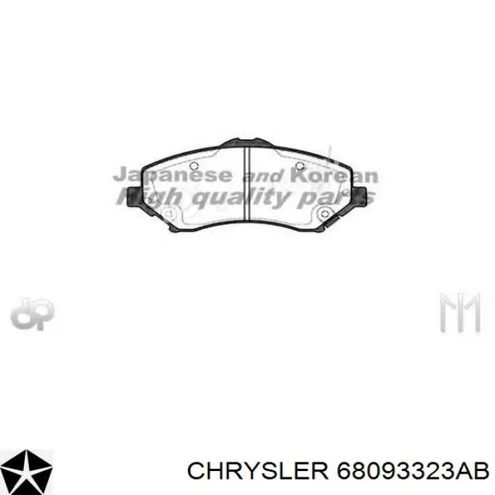 Pastillas de freno 68093323AB Chrysler