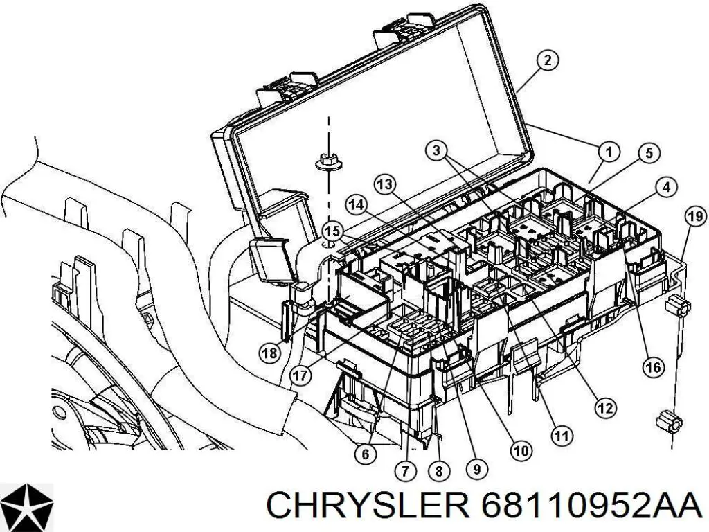 68110952AA Chrysler relé, ventilador de habitáculo