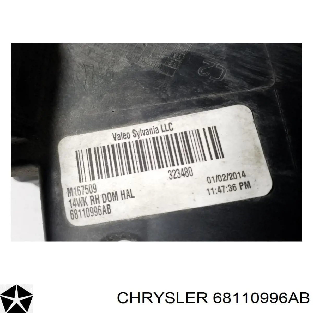 68110996AB Chrysler faro derecho