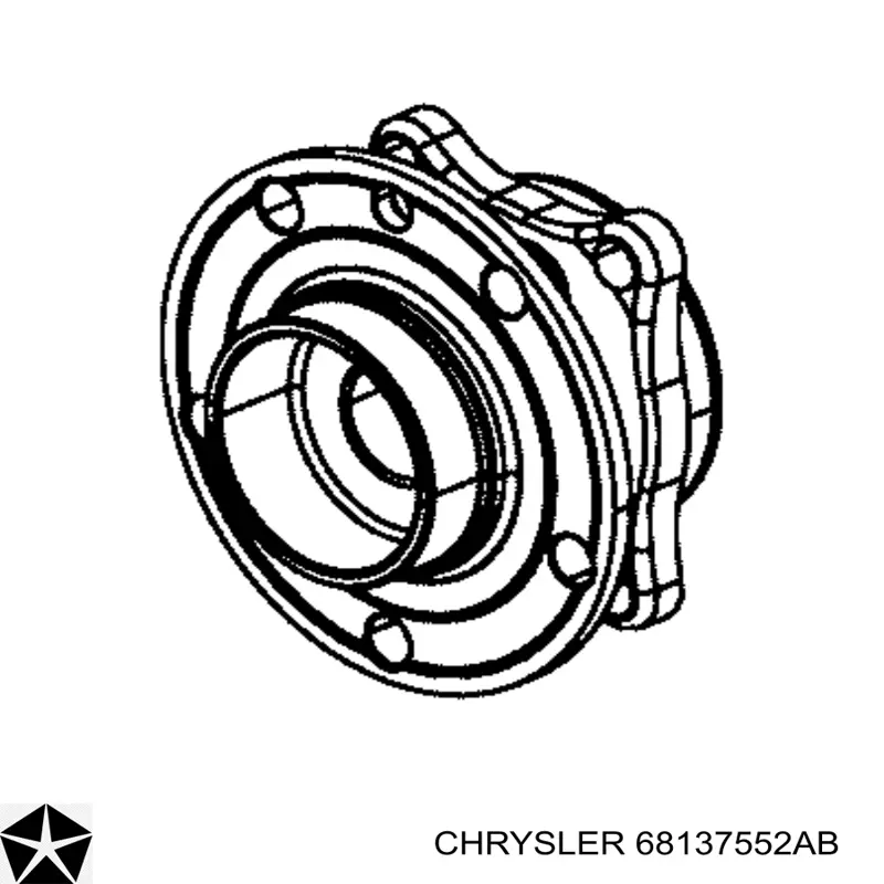 68137552AB Chrysler cubo de rueda delantero