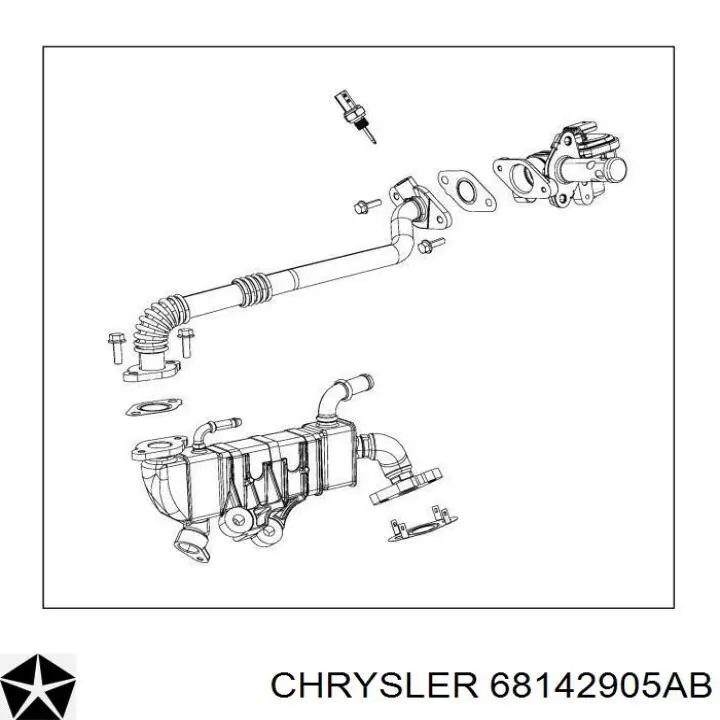Comprar 68142905AB Chrysler Sensor de temperatura de gases de escape antes del catalizador