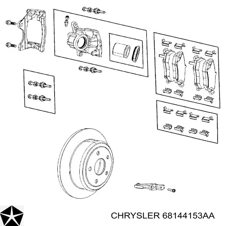 Kit de reparación, pinza de freno delantero Chrysler 68144153AA precio, desde 13,07 EUR