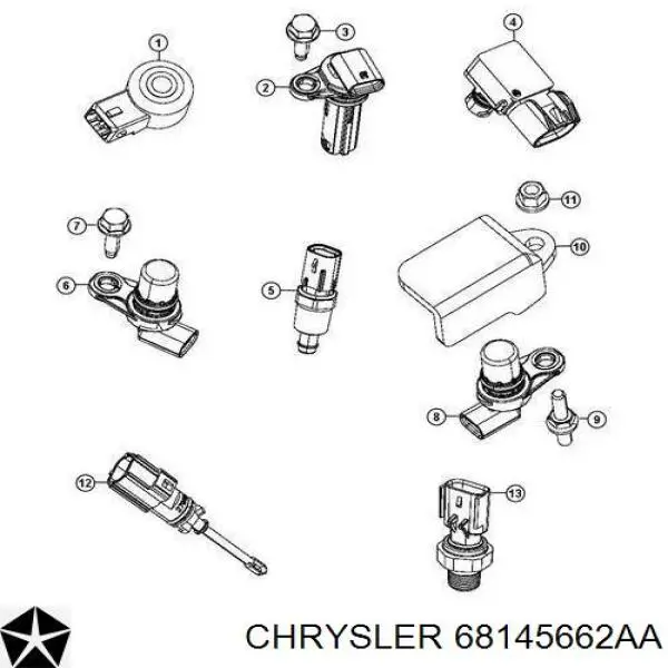 K68145662AA Fiat/Alfa/Lancia indicador, presión del aceite