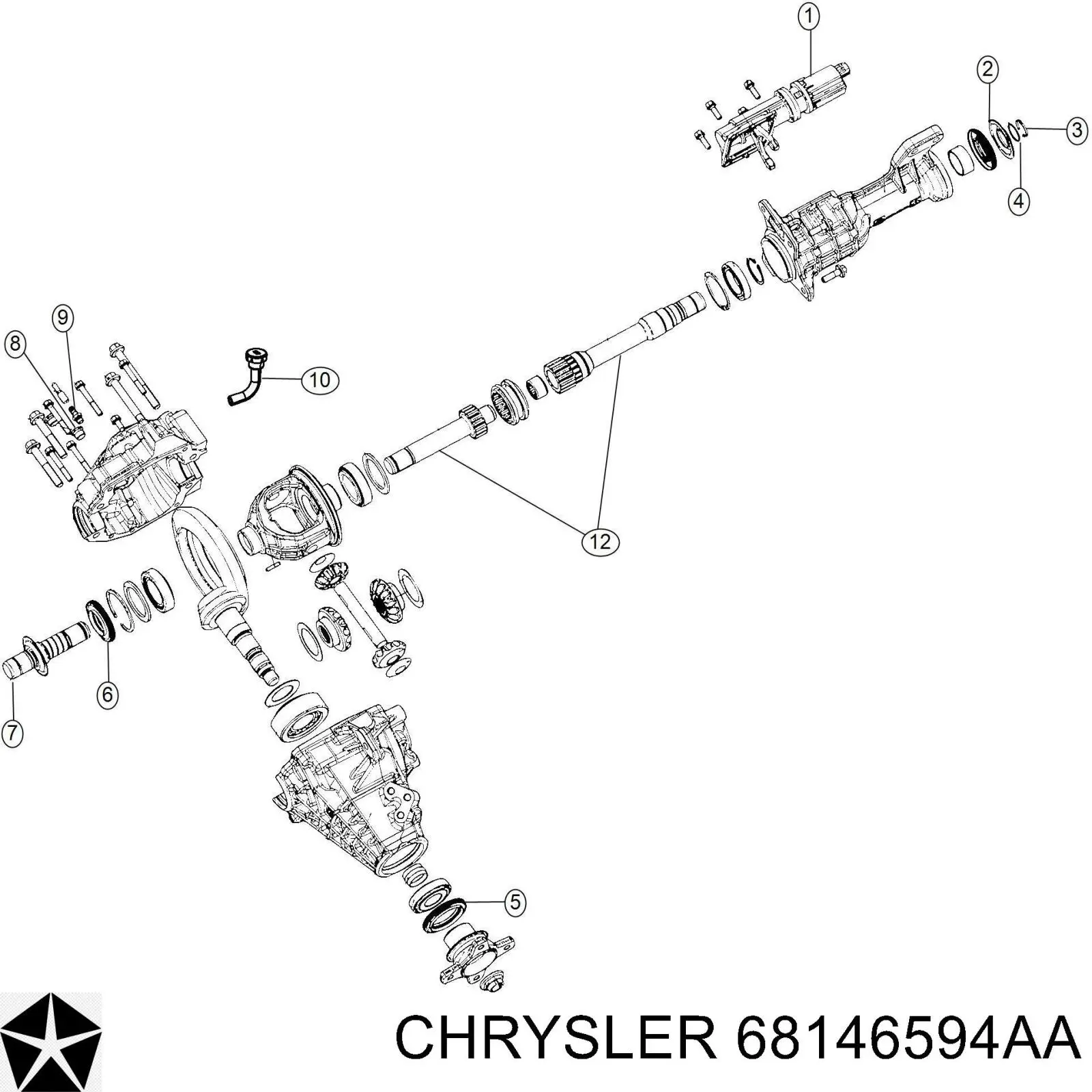 Eje intermedio de transmisión Chrysler 68146594AA precio, desde 246,78 EUR