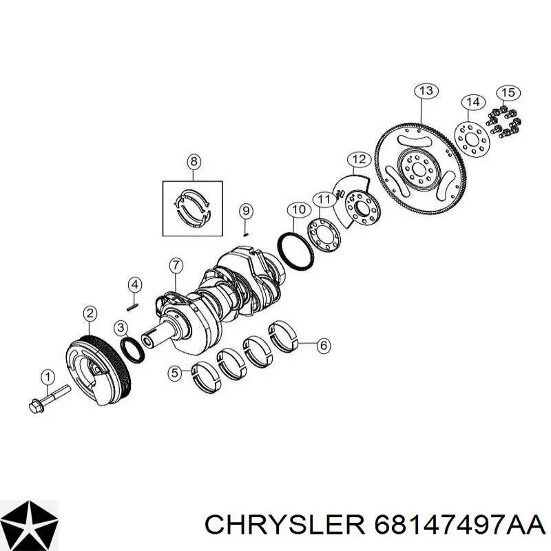 68147497AA Chrysler polea de cigüeñal