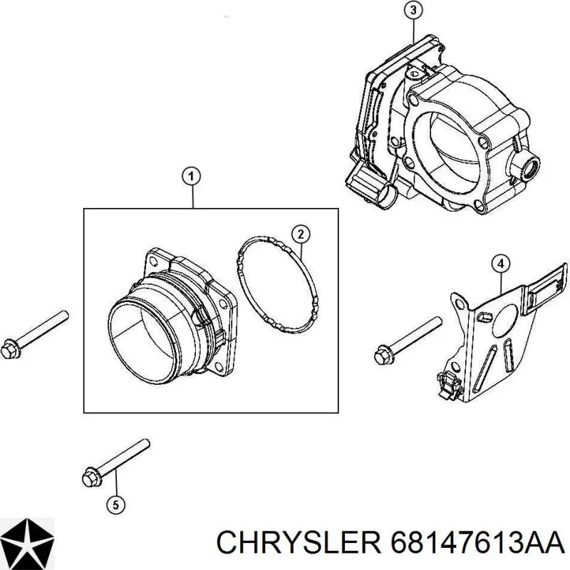 68147613AA Chrysler cuerpo de mariposa completo