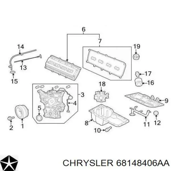 Retén del cigüeñal Chrysler 68148406AA precio, desde 32,70 EUR