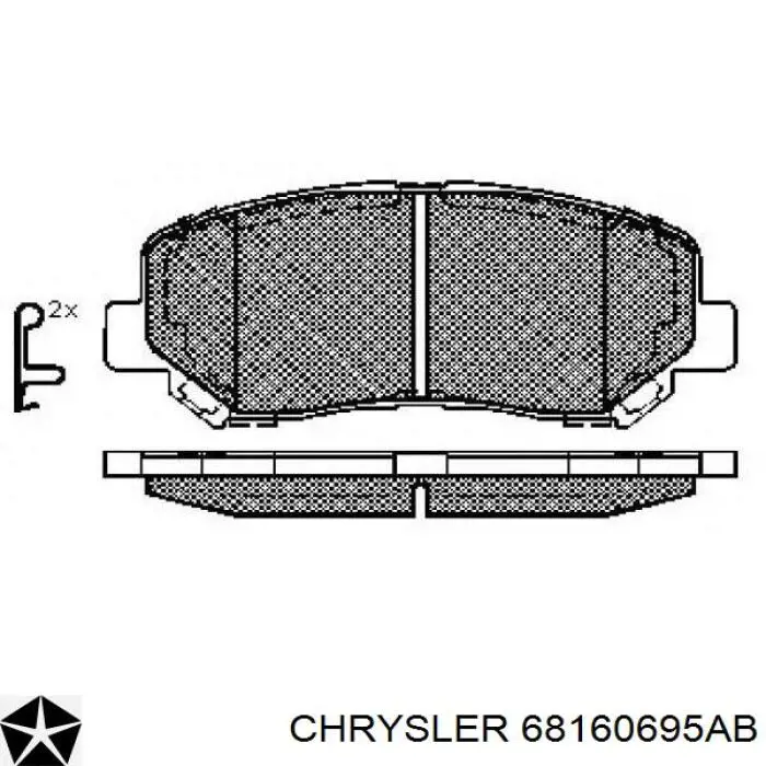 68160695AB Chrysler pastillas de freno delanteras