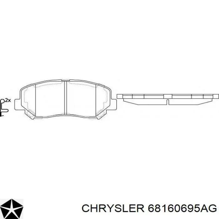 68160695AG Chrysler pastillas de freno delanteras