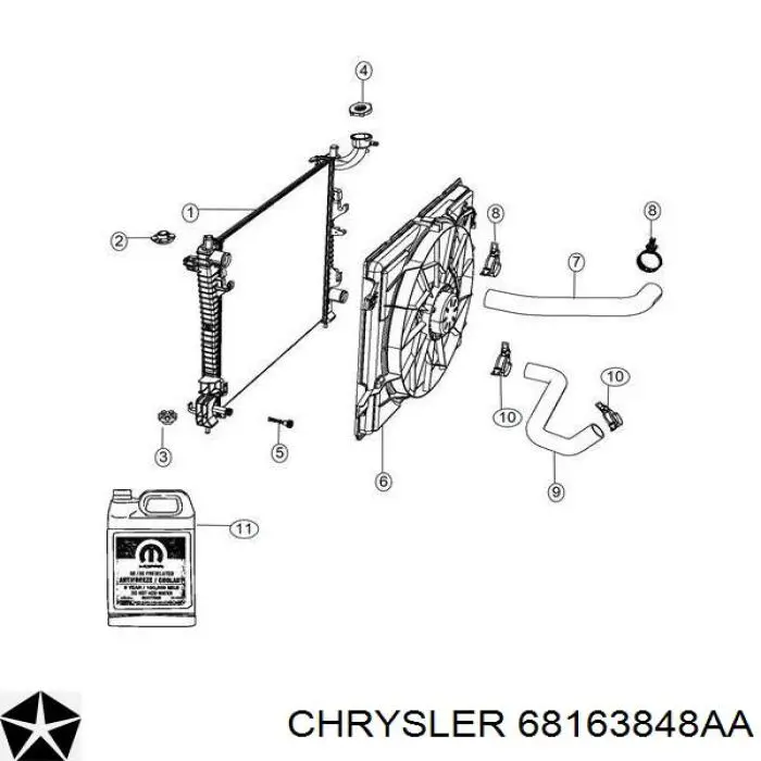 Líquido anticongelante Chrysler (68163848AA)