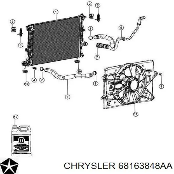 Comprar 68163848AA Chrysler Liquido anticongelante 