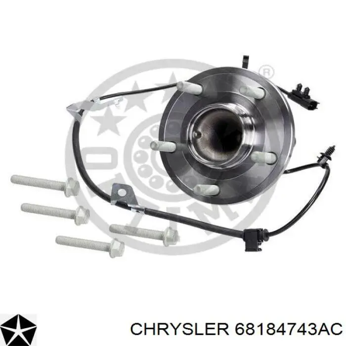 68184743AC Chrysler cubo trasero izquierdo