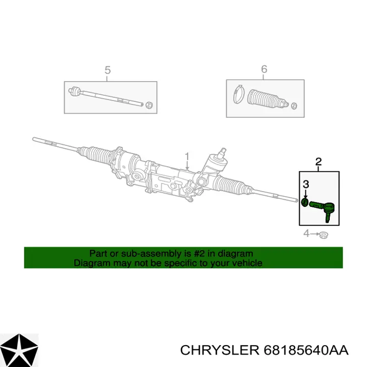68185640AA Chrysler Rótula de dirección