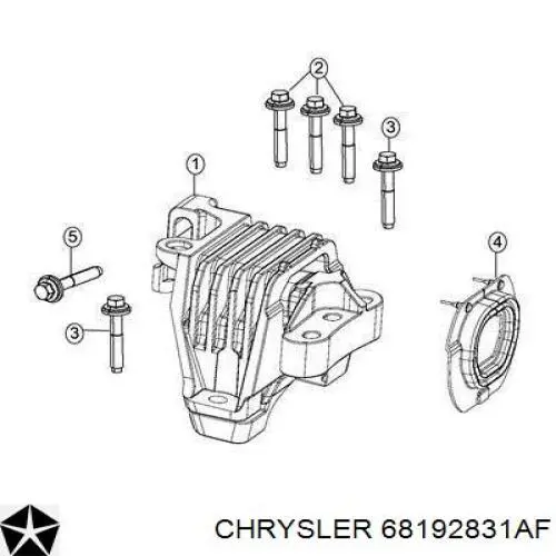 K68192831AF Fiat/Alfa/Lancia soporte de motor derecho