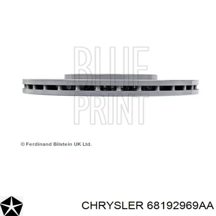 68192969AA Chrysler disco de freno delantero