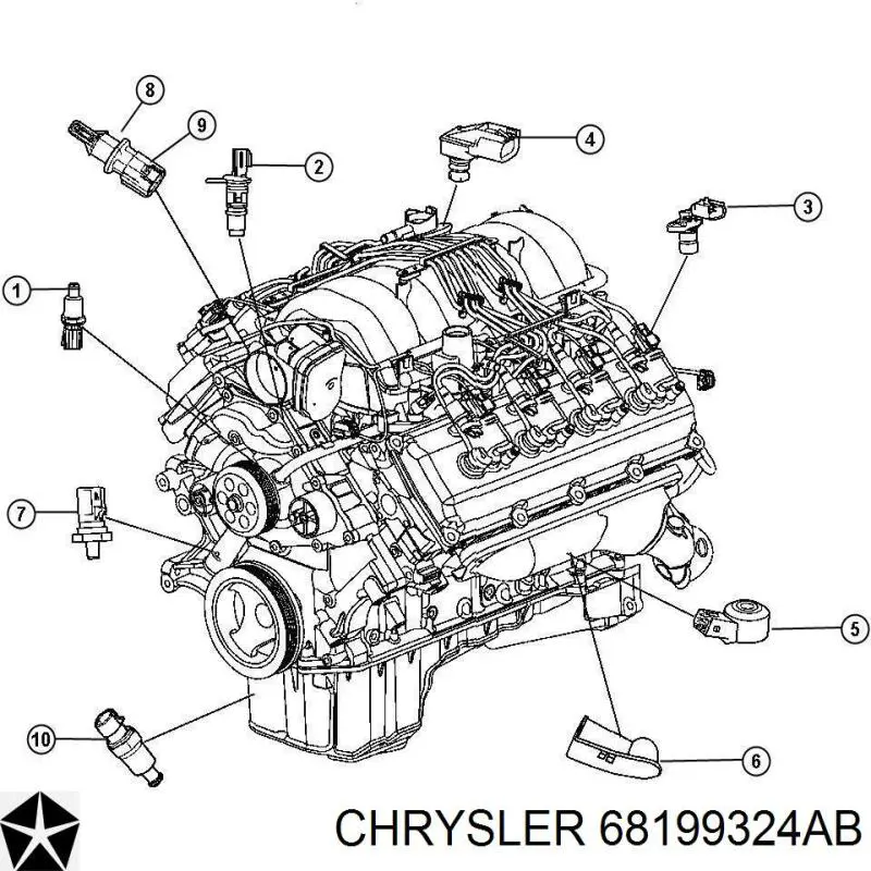 56028562AB Chrysler Sensor De Presion Del Colector De Admision