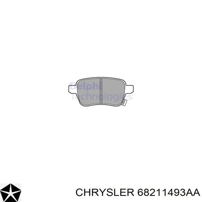 68211493AA Chrysler pastillas de freno traseras