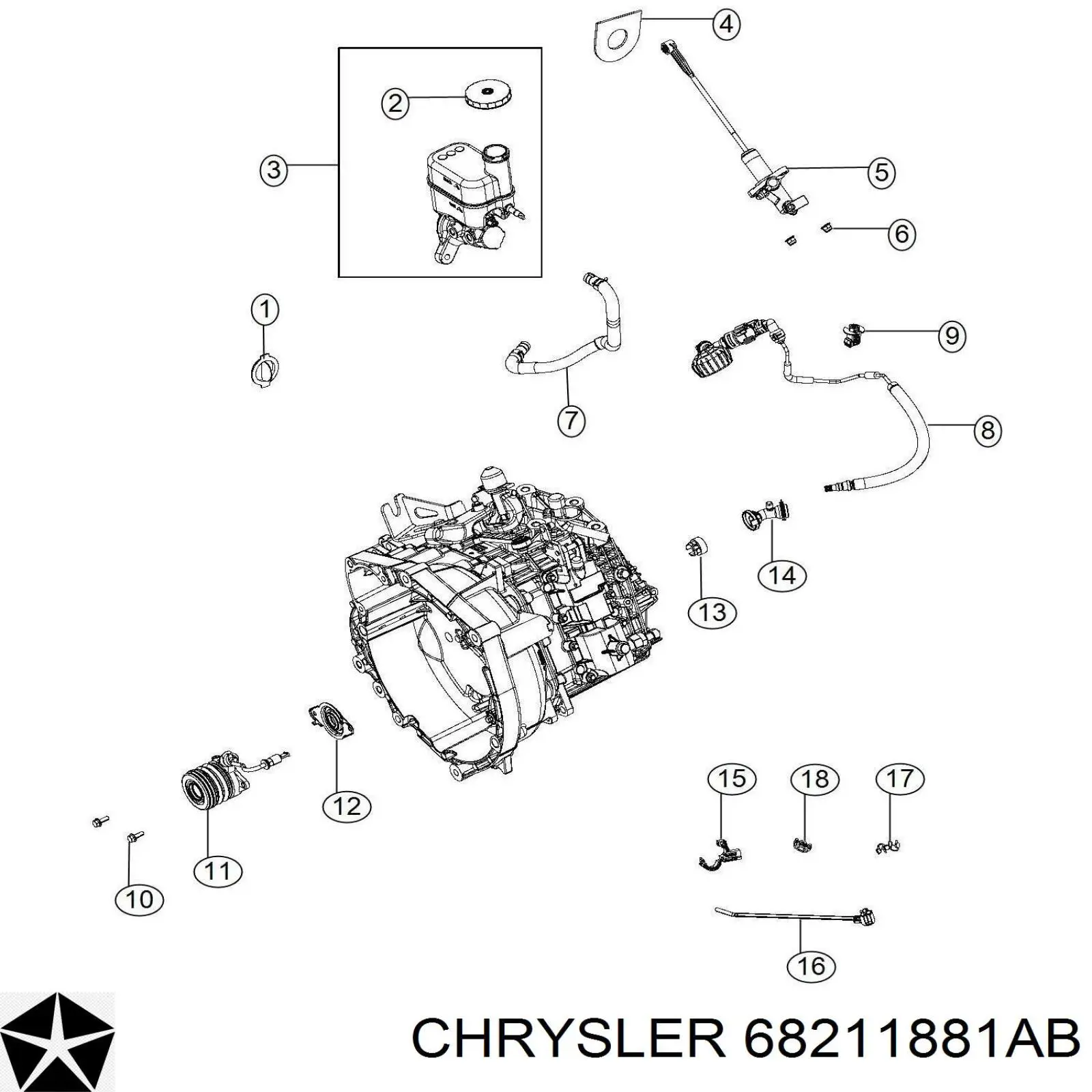 Cilindro principal de freno para Jeep Cherokee 