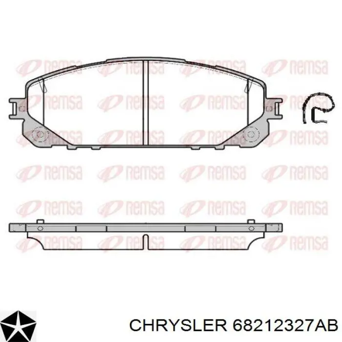 Comprar 68212327AB Chrysler Pastillas delanteras de freno