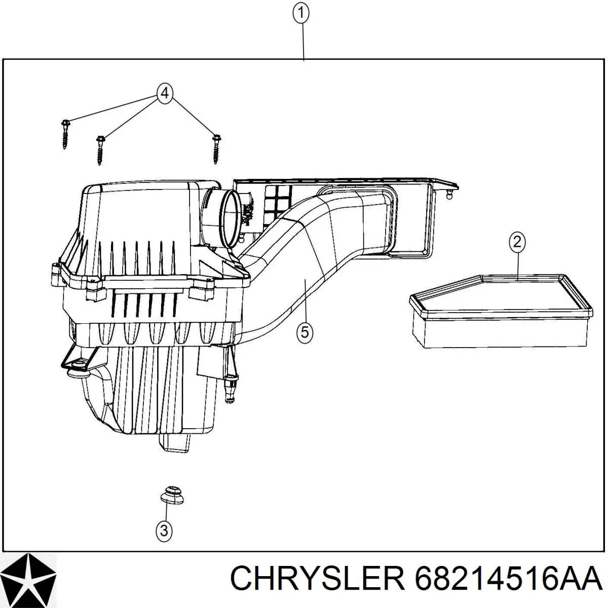 68214516AA Chrysler filtro de aire