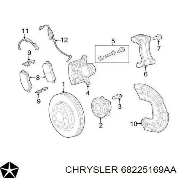Pinza de freno delantera izquierda Chrysler 68225169AA precio, desde 77,14 EUR