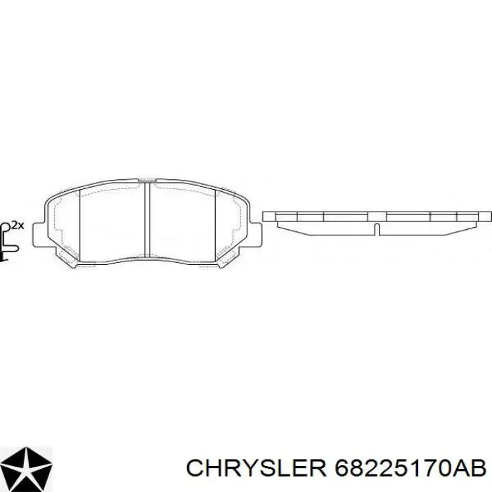 Pastillas de freno 2AMV3323AB Chrysler