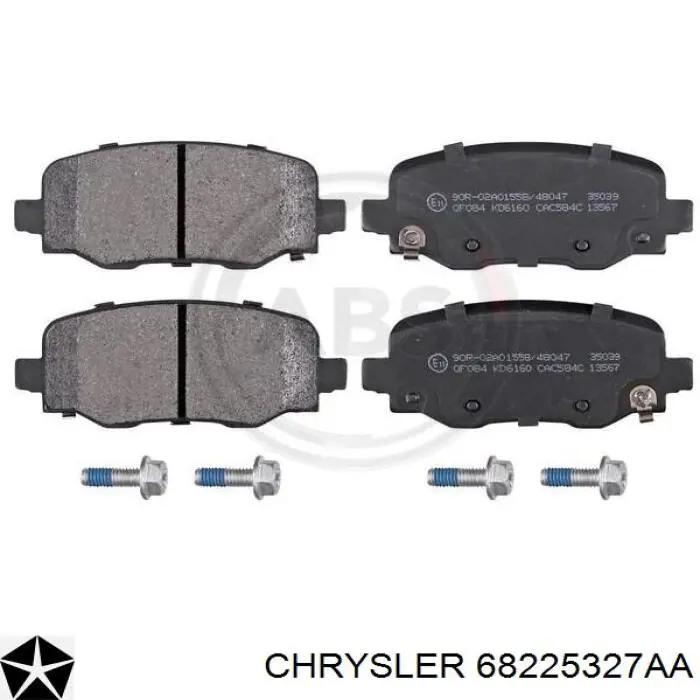 68225327AA Chrysler pastillas de freno traseras