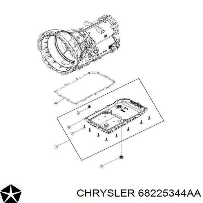 68225344AA Chrysler cárter de aceite, caja automática