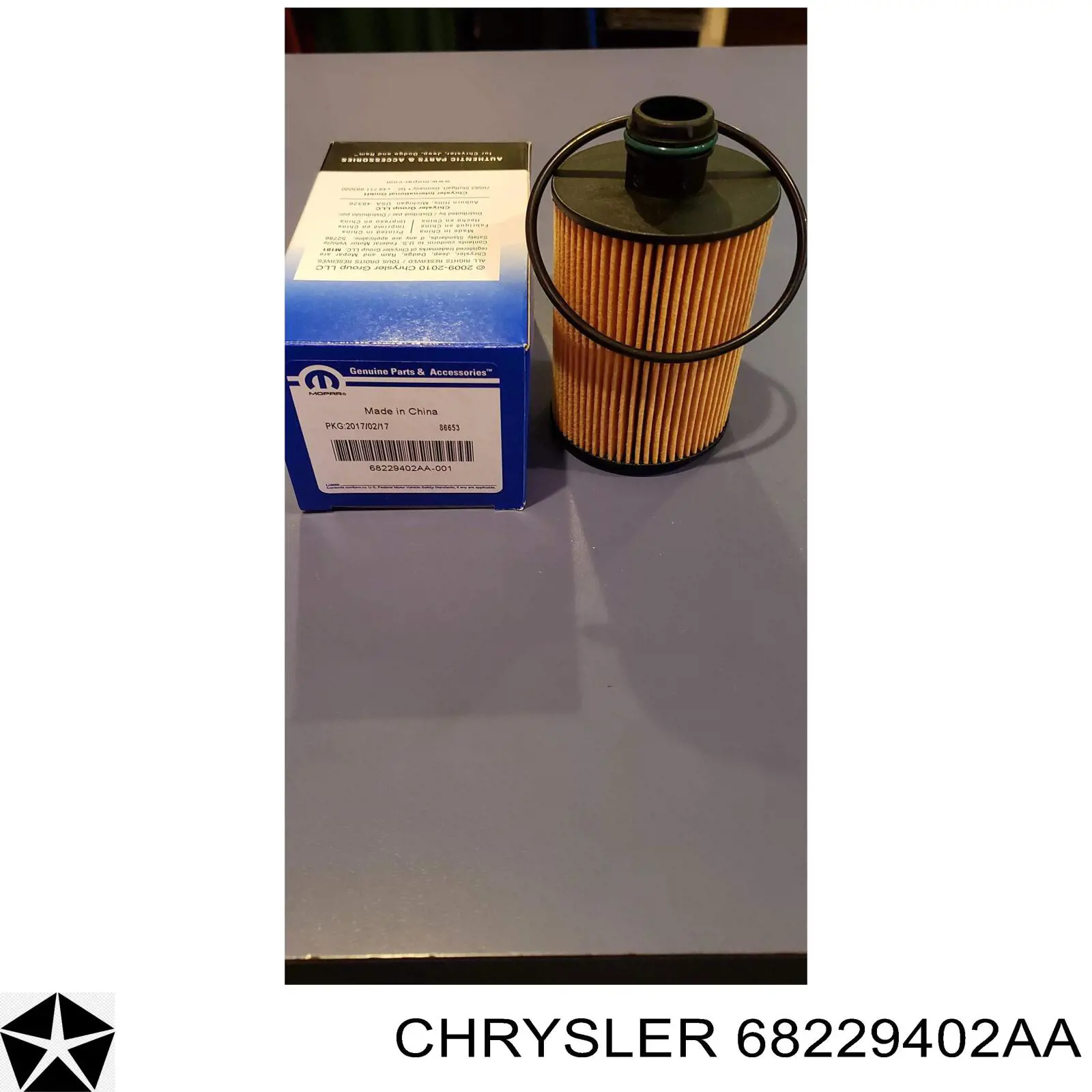 Comprar 68229402AA Chrysler Filtros de aceite