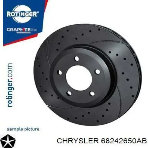 68242650AB Chrysler freno de disco delantero