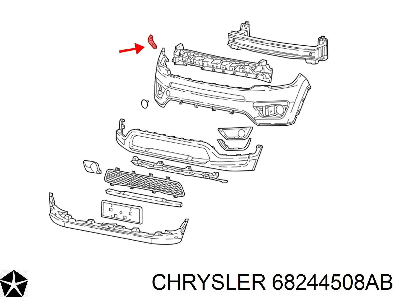 Soporte de parachoques delantero derecho Chrysler 68244508AB precio, desde 18,05 EUR
