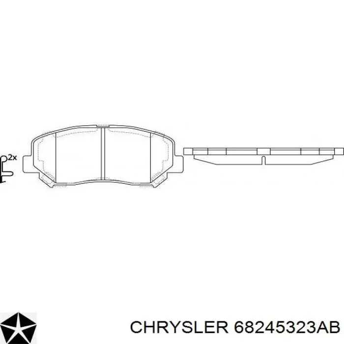 68245323AB Chrysler pastillas de freno delanteras