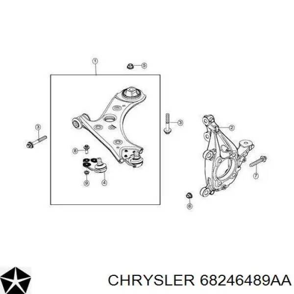 Rótula inferior de suspensión Chrysler 68246489AA precio, desde 15,90 EUR