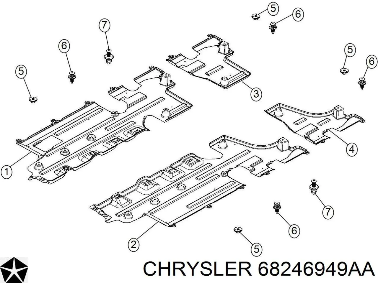 Revestimiento de los bajos, derecho para Jeep RENEGADE (BU, B1)