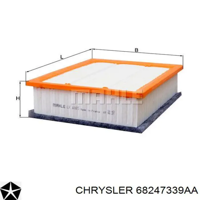 Comprar 68247339AA Chrysler El filtro de aire