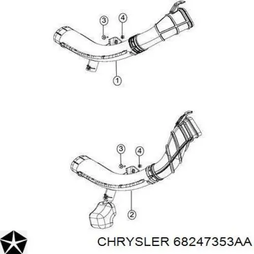 Entrada del filtro de aire Chrysler 68247353AA precio, desde 50,82 EUR