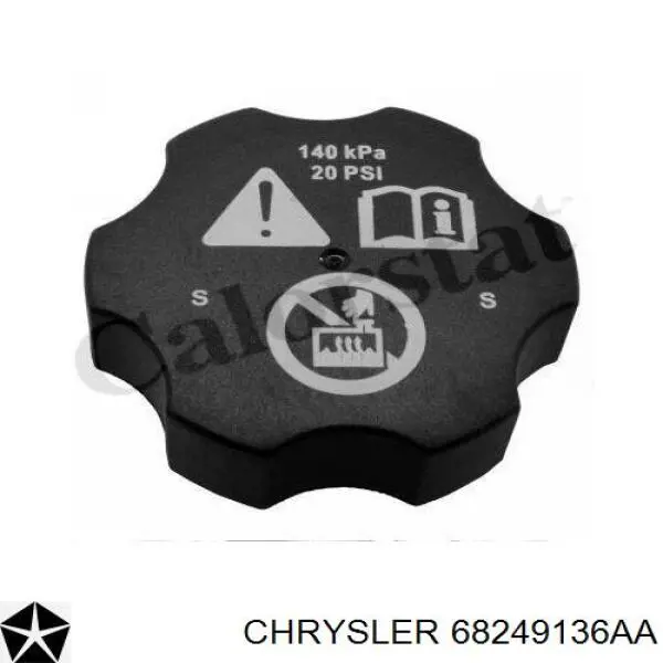 68249136AA Chrysler tapón de expansión de refrigerante/anticongelante