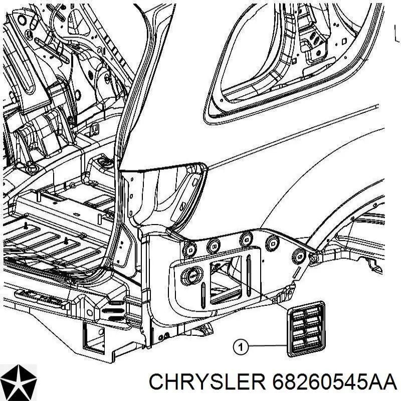 68260545AA Chrysler rejilla de ventilacion