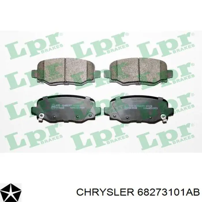 68273101AB Chrysler pastillas de freno traseras