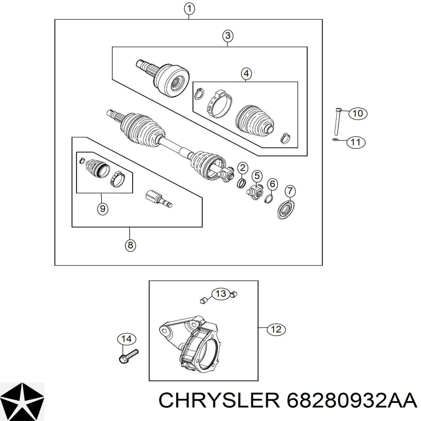  Chrysler 68280932AA precio, desde 128,69 EUR