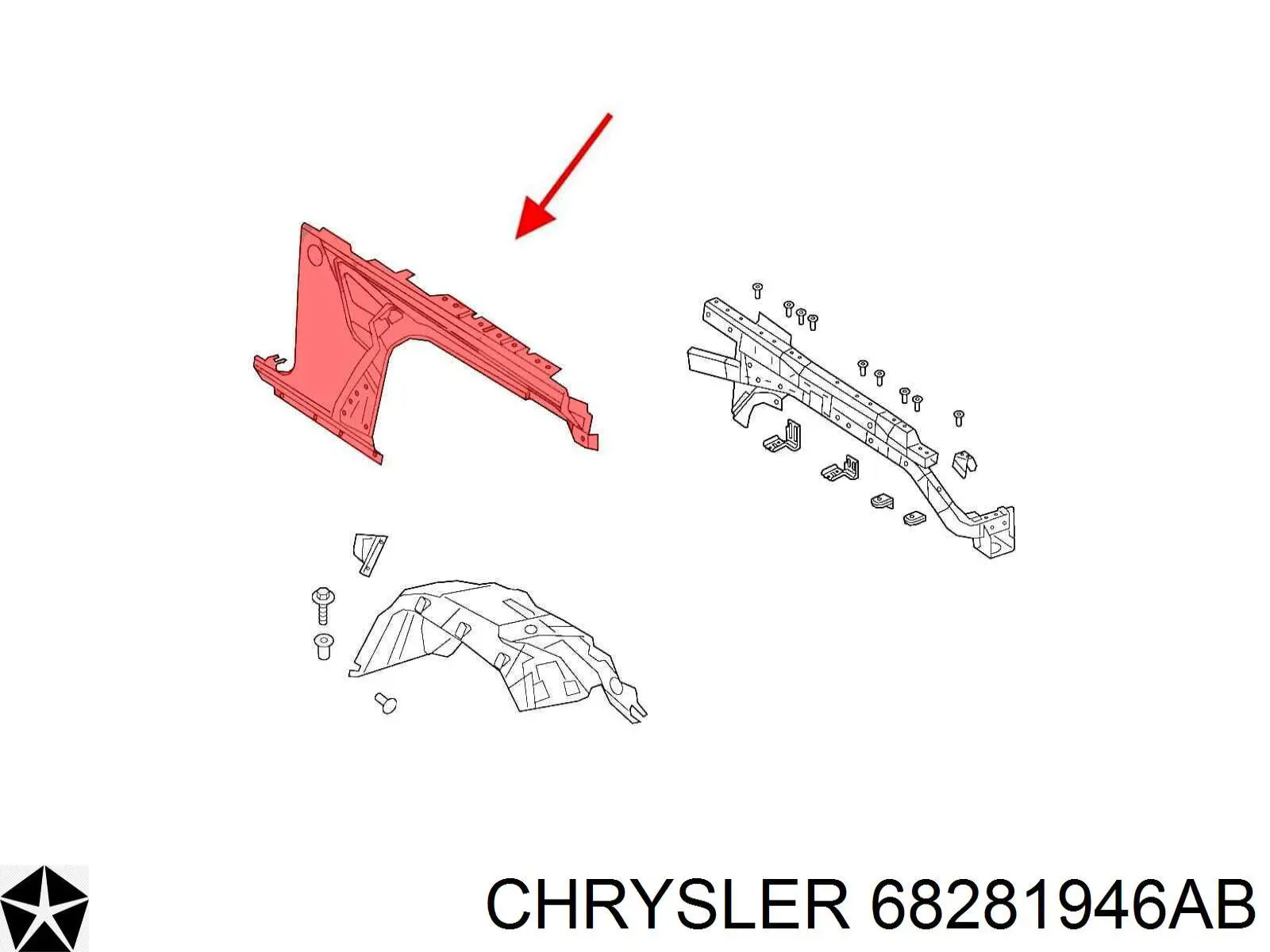 Guardabarros delanteros derecho Chrysler 68281946AC precio, desde 191,77 EUR