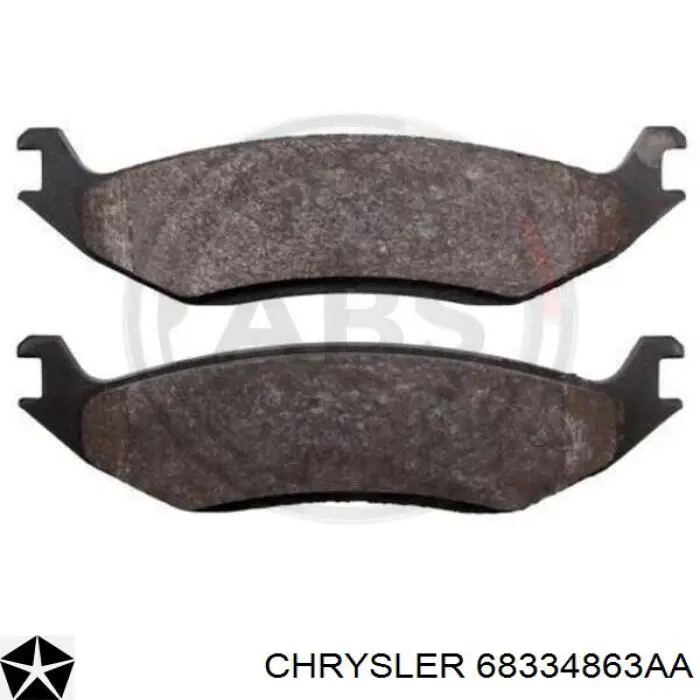 68334863AA Chrysler Pastillas freno traseras
