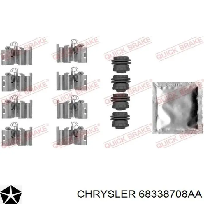 Pinza de freno trasero derecho CHRYSLER 68338708AA