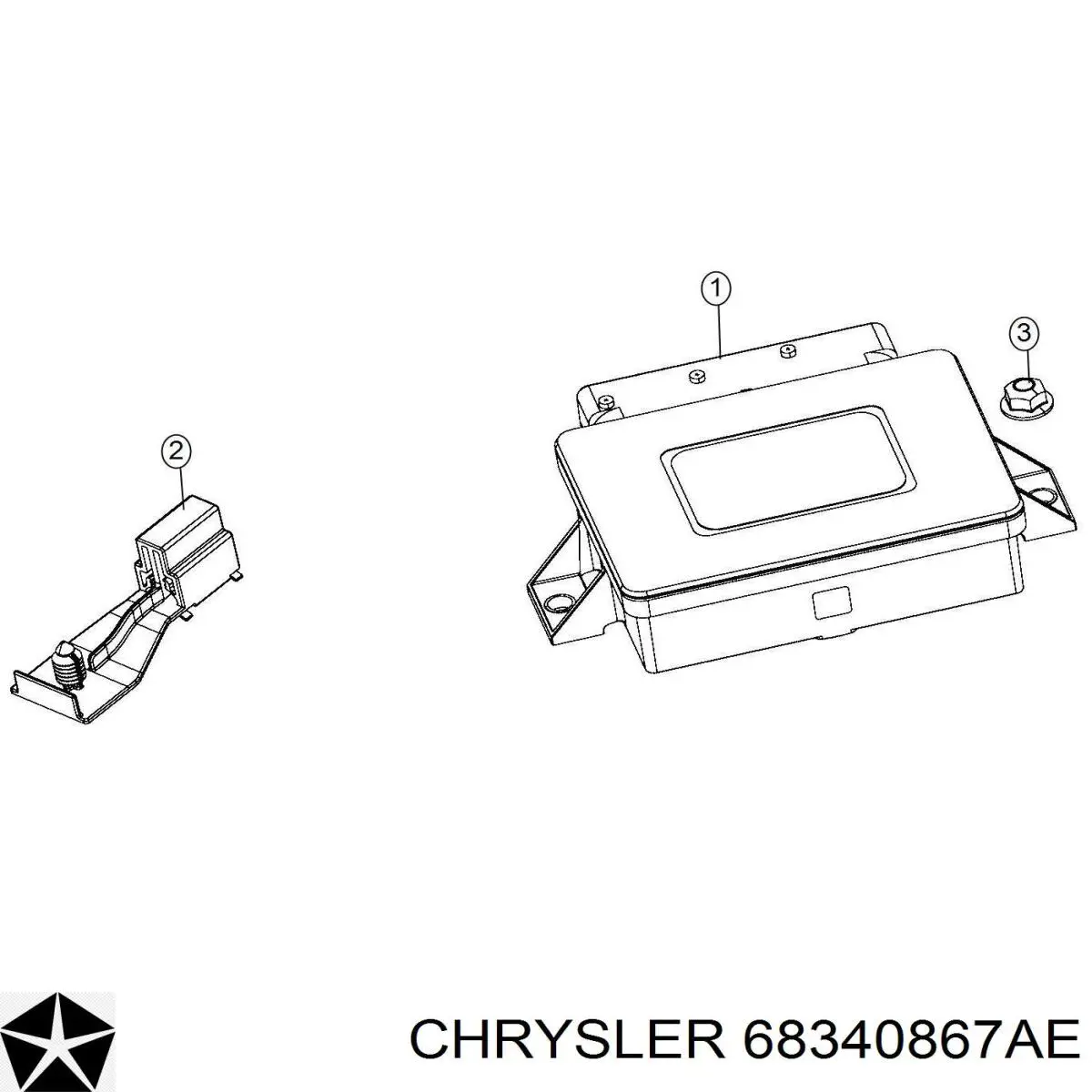 68340867AE Chrysler unidad de control (modulo Del Freno De Estacionamiento Electromecanico)