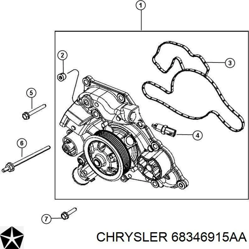 K05038668AC Fiat/Alfa/Lancia bomba de agua