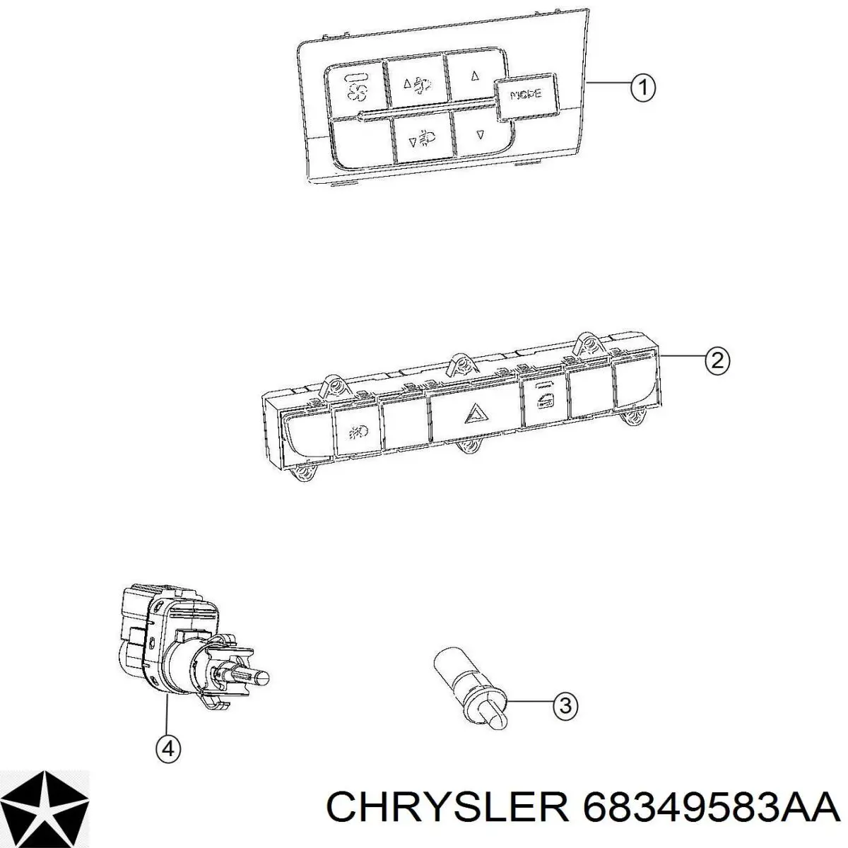 056038958AA Chrysler interruptor luz de freno