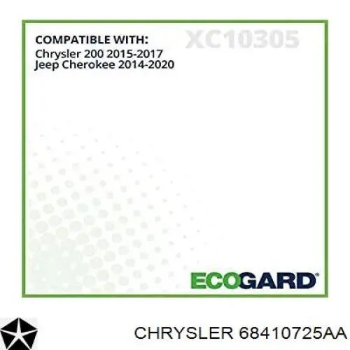 Comprar 68410725AA Chrysler Filtro de aire del habitáculo