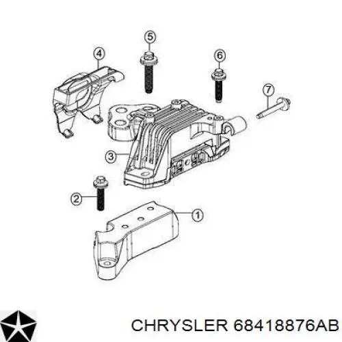 68418876AB Chrysler soporte motor izquierdo