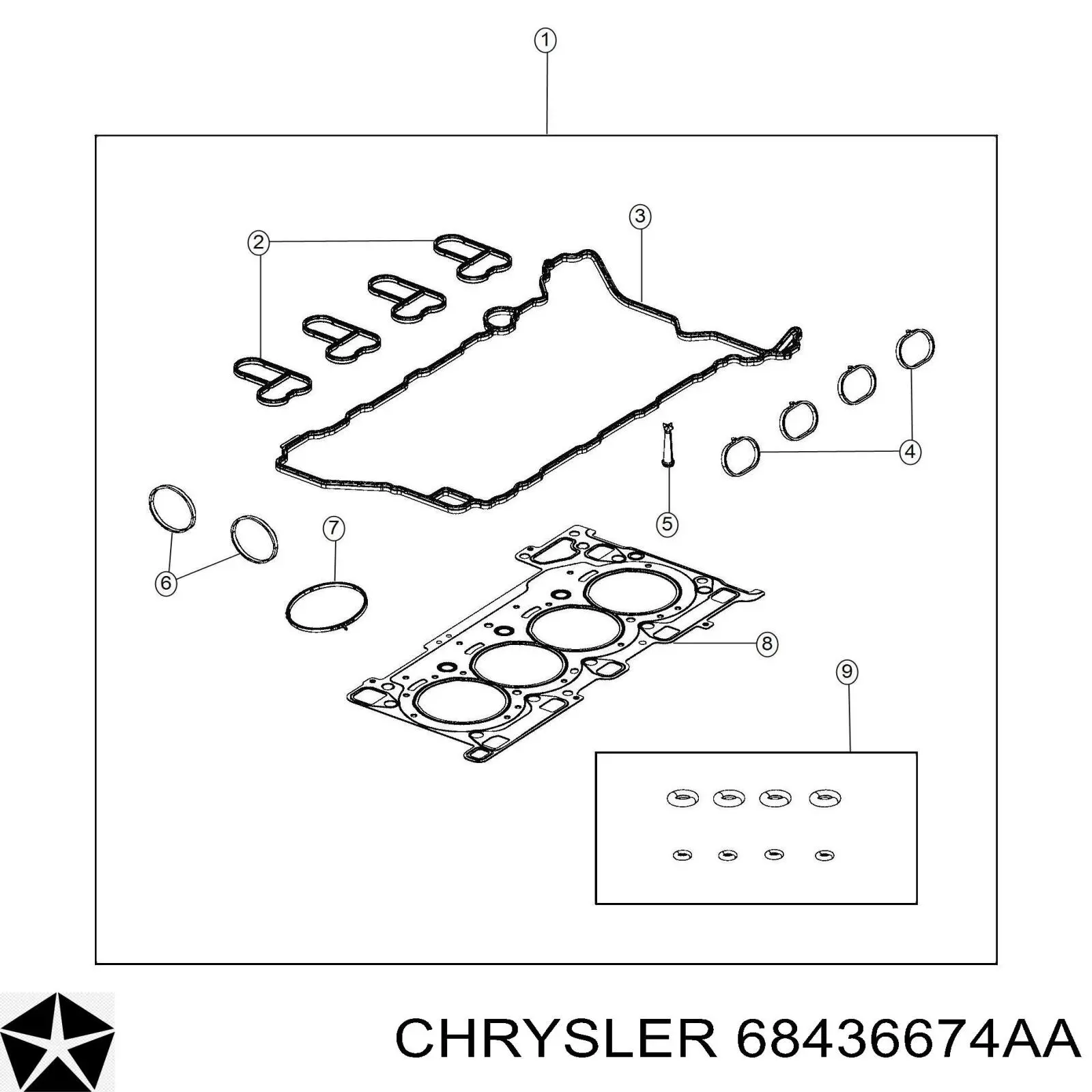 68436674AA Chrysler Arandela de asiento del inyector